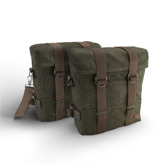 MILITARY PANNIER PAIR, OLIVE FITMENT: CLASSIC 350 OLD/NEW, CLASSIC 500