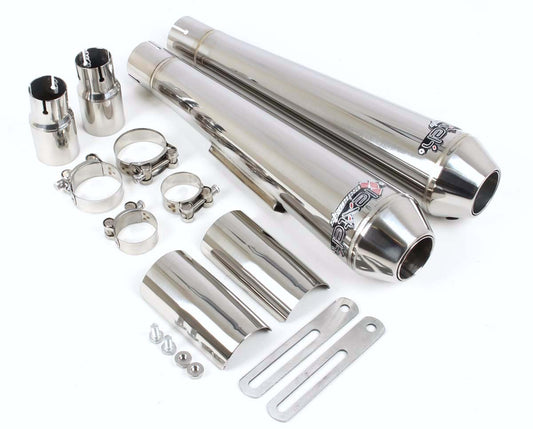 LEXTEK SLIP ON MUFFLERS - SET OF 2  650 Interceptor + 650 Continental GT + Super Meteor